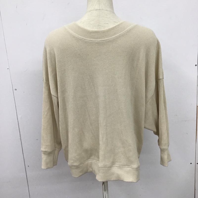 ニコアンド niko and... カーディガン 長袖 長袖カーディガン 前ボタン ワッフル 無地 ベージュ / ベージュ /  レディース USED 古着 中古 10127847
