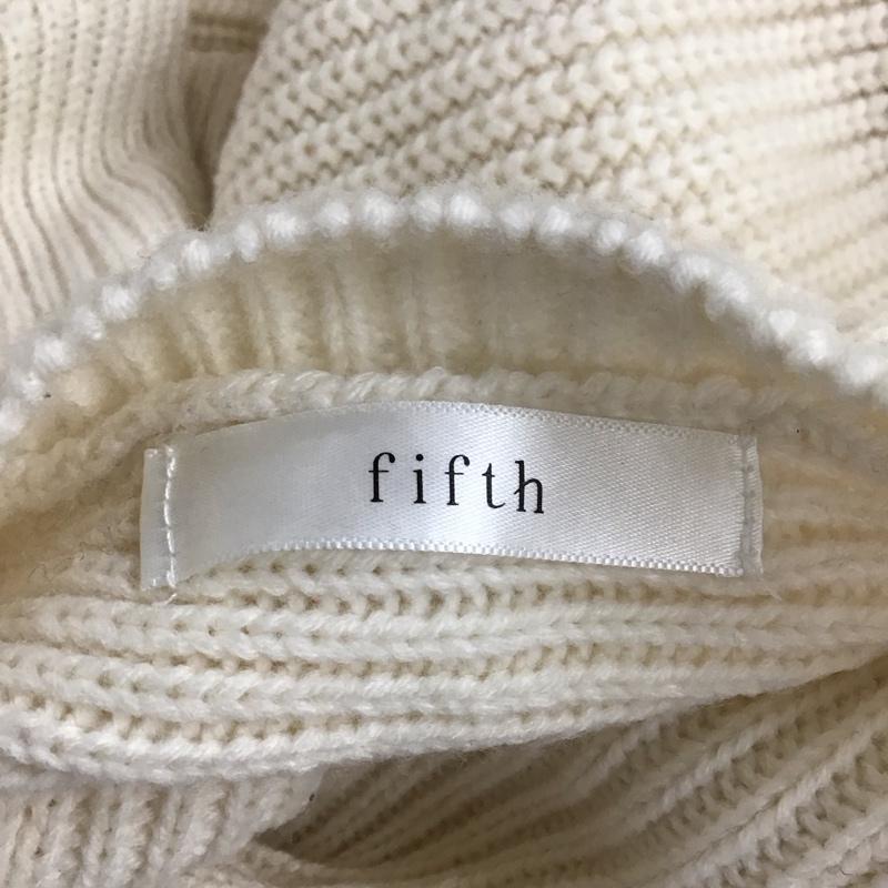 フィフス fifth ニット、セーター 長袖 長袖ニットカットソー クルーネック セーター パフスリーブ 無地 白 / ホワイト /  レディース USED 古着 中古 10127848