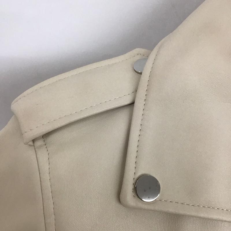ザラ ZARA ジャケット、上着 ジャケット、ブレザー ジップアップジャケット ライダースジャケット アウター L 無地 ベージュ / ベージュ /  レディース USED 古着 中古 10127850