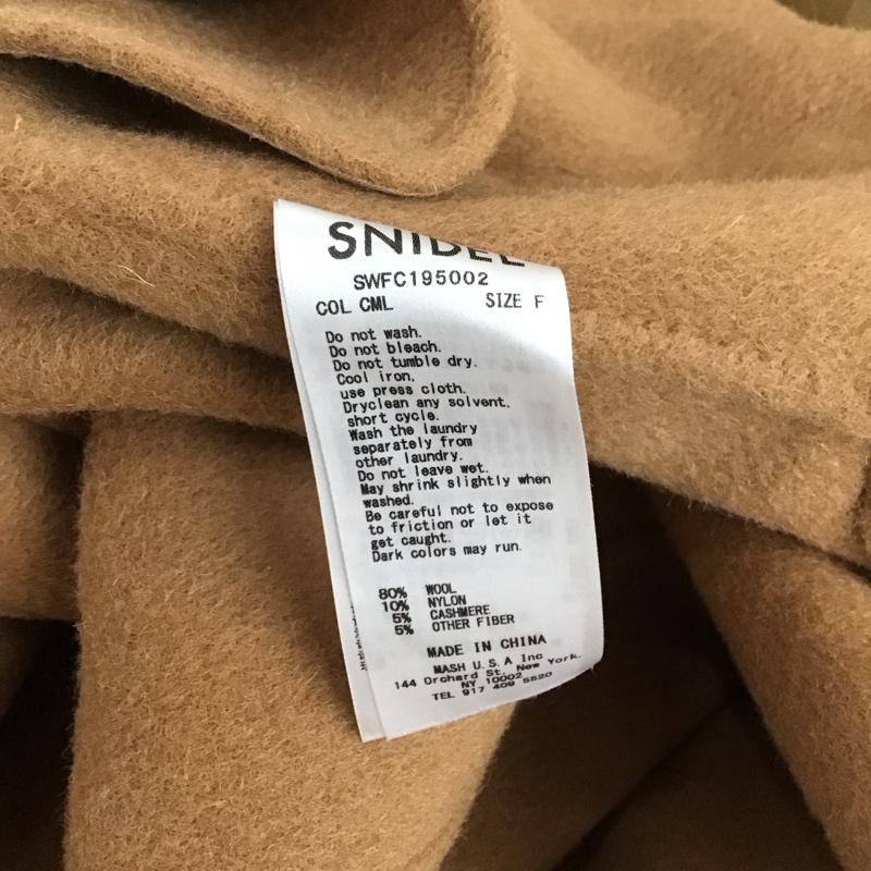スナイデル SNIDEL コート コート一般 ロングコート アウター ノーカラージャケット FREE 無地 ベージュ / ベージュ /  レディース USED 古着 中古 10127854