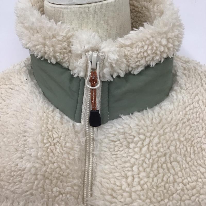 アウトドアプロダクツ OUTDOOR PRODUCTS ジャケット、上着 ジャケット、ブレザー ジップアップジャケット ボアジャケット アウター L ロゴ、文字 アイボリー / アイボリー /  レディース USED 古着 中古 10127856