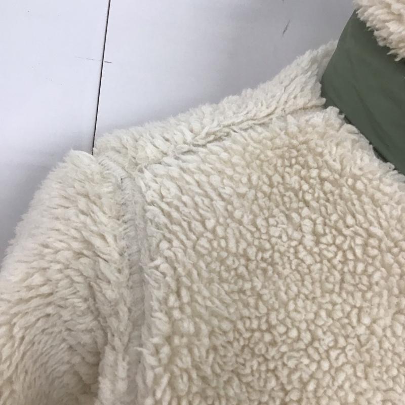アウトドアプロダクツ OUTDOOR PRODUCTS ジャケット、上着 ジャケット、ブレザー ジップアップジャケット ボアジャケット アウター L ロゴ、文字 アイボリー / アイボリー /  レディース USED 古着 中古 10127856