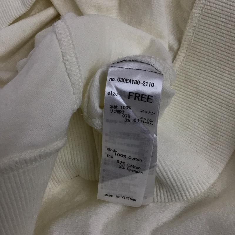 スライ SLY カットソー 長袖 030eay80-2110 OVERSOLIDSLEEVEトップス 長袖カットソー FREE 無地 白 / ホワイト /  レディース USED 古着 中古 10127870