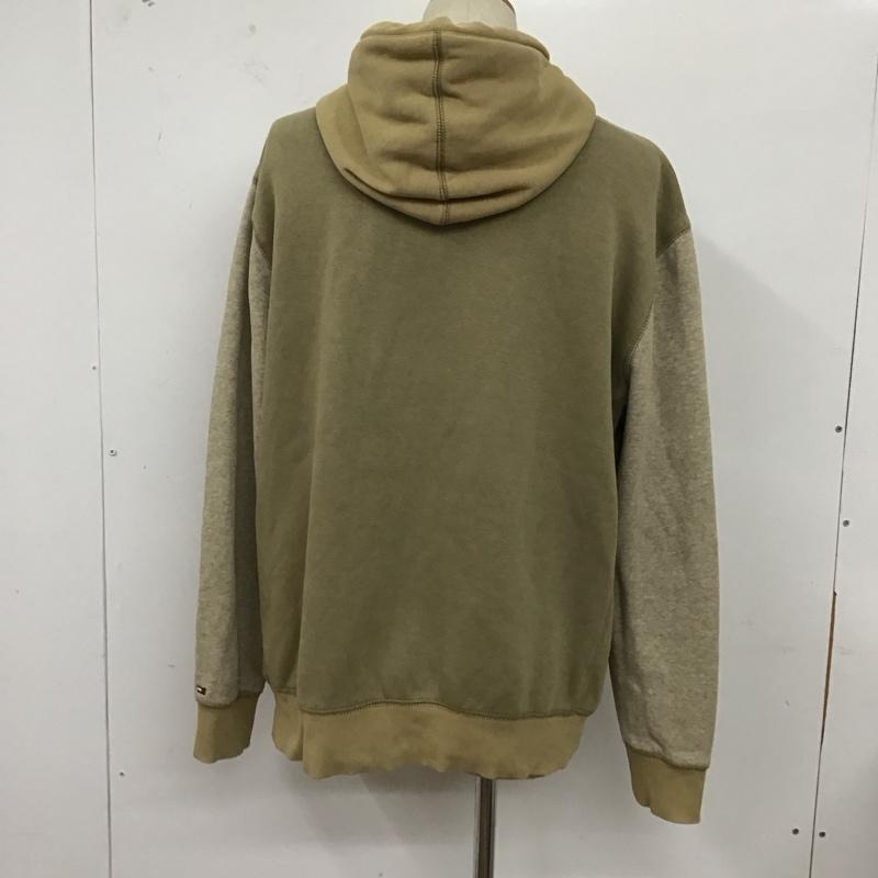 トミーヒルフィガー TOMMY HILFIGER パーカー 長袖 長袖パーカー プルオーバーパーカー スウェット XL ロゴ、文字 ベージュ / ベージュ /  メンズ USED 古着 中古 10127874