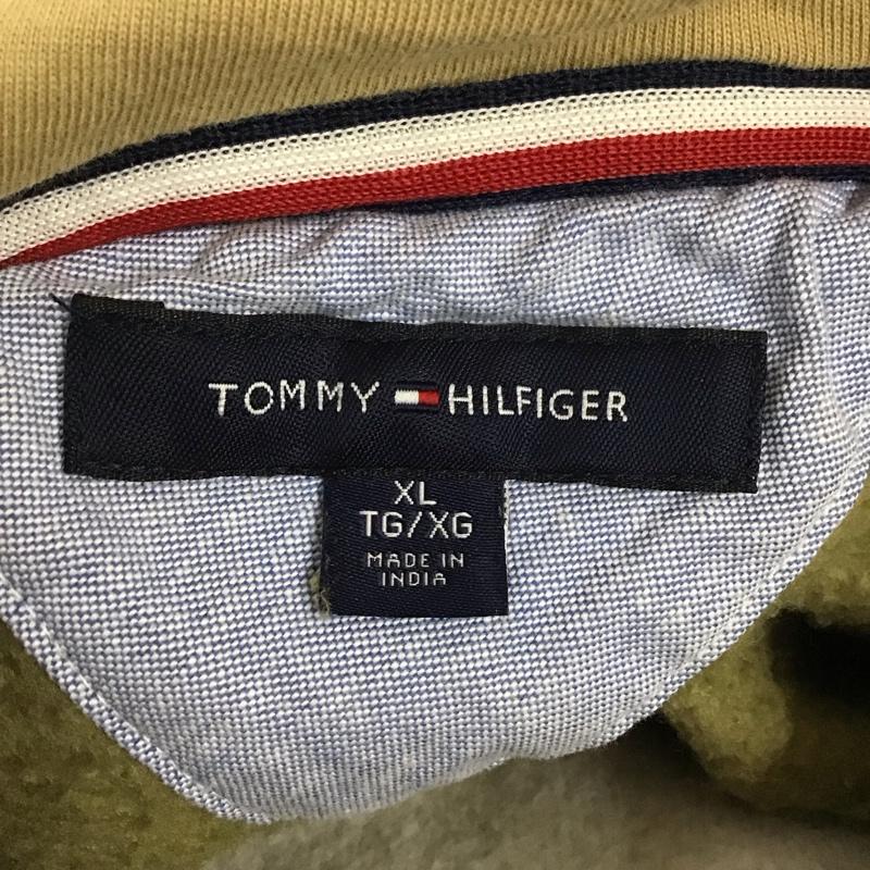 トミーヒルフィガー TOMMY HILFIGER パーカー 長袖 長袖パーカー プルオーバーパーカー スウェット XL ロゴ、文字 ベージュ / ベージュ /  メンズ USED 古着 中古 10127874