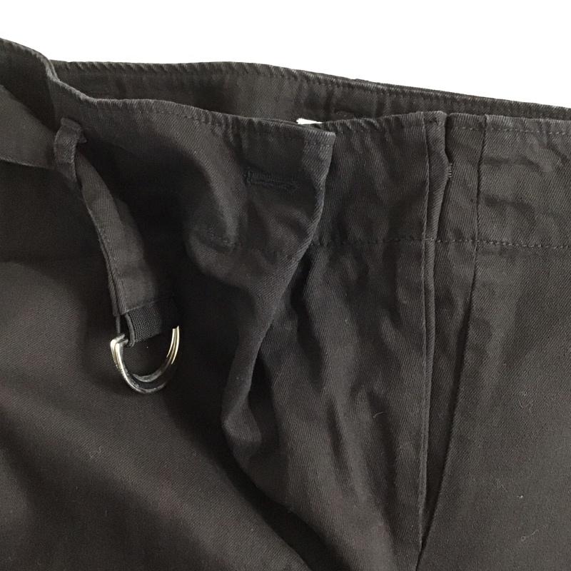 ダブル スタンダード クロージング DOUBLE STANDARD CLOTHING パンツ デニム、ジーンズ ワイドパンツ カジュアルパンツ ワークパンツ ガチョウパンツ 36 無地 黒 / ブラック /  レディース USED 古着 中古 10127876