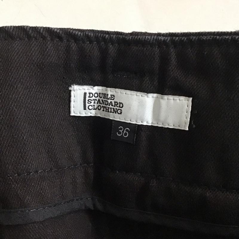 ダブル スタンダード クロージング DOUBLE STANDARD CLOTHING パンツ デニム、ジーンズ ワイドパンツ カジュアルパンツ ワークパンツ ガチョウパンツ 36 無地 黒 / ブラック /  レディース USED 古着 中古 10127876