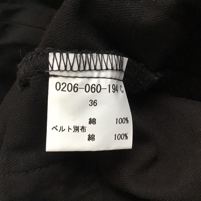 ダブル スタンダード クロージング DOUBLE STANDARD CLOTHING パンツ デニム、ジーンズ ワイドパンツ カジュアルパンツ ワークパンツ ガチョウパンツ 36 無地 黒 / ブラック /  レディース USED 古着 中古 10127876