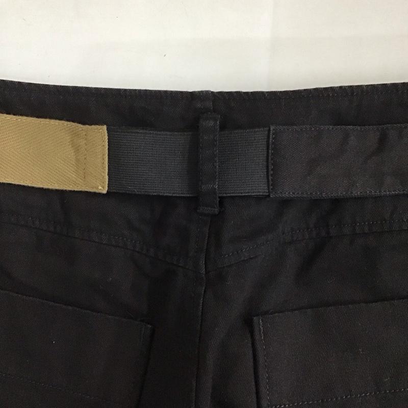 ダブル スタンダード クロージング DOUBLE STANDARD CLOTHING パンツ デニム、ジーンズ ワイドパンツ カジュアルパンツ ワークパンツ ガチョウパンツ 36 無地 黒 / ブラック /  レディース USED 古着 中古 10127876