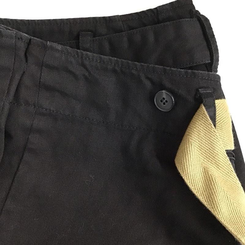 ダブル スタンダード クロージング DOUBLE STANDARD CLOTHING パンツ デニム、ジーンズ ワイドパンツ カジュアルパンツ ワークパンツ ガチョウパンツ 36 無地 黒 / ブラック /  レディース USED 古着 中古 10127876