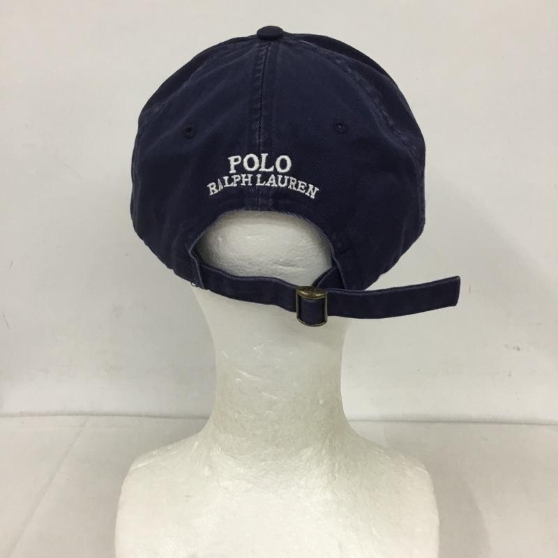 ポロラルフローレン POLO RALPH LAUREN 帽子 キャップ コットン ポロベア 刺繍 紺 / ネイビー /  メンズ USED 古着 中古 10127895