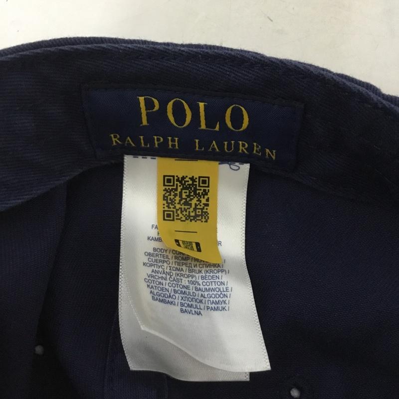 ポロラルフローレン POLO RALPH LAUREN 帽子 キャップ コットン ポロベア 刺繍 紺 / ネイビー /  メンズ USED 古着 中古 10127895