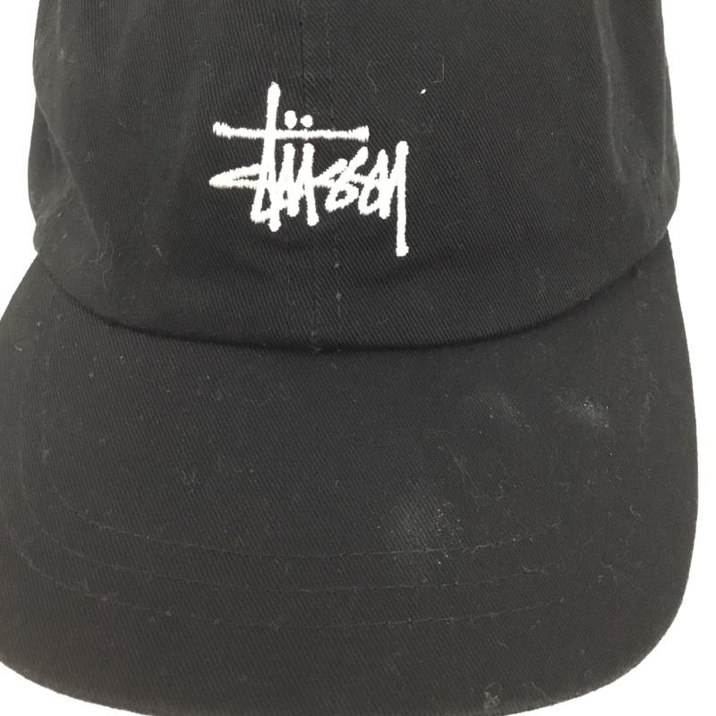 ステューシー STUSSY 帽子 キャップ コットン 刺繍 ロゴ、文字 黒 / ブラック /  メンズ USED 古着 中古 10127896
