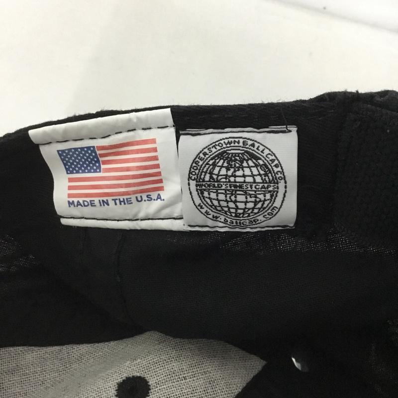 クーパーズタウンボールキャップ Cooperstown Ball Cap 帽子 キャップ Stead Made in USA ロゴ、文字 黒 / ブラック /  メンズ USED 古着 中古 10127897