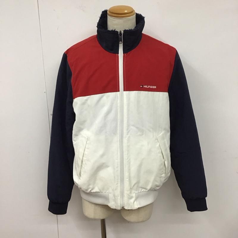 トミーヒルフィガー TOMMY HILFIGER ジャケット、上着 ジャンパー、ブルゾン ジップアップジャケット ナイロンジャケット アウター リバーシブル L ロゴ、文字 紺 / ネイビー / X 白 / ホワイト / X 赤 / レッド /  メンズ USED 古着 中古 10127905