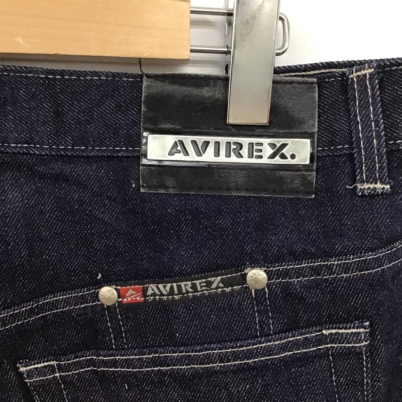 アヴィレックス AVIREX パンツ デニム、ジーンズ デニムパンツ ワイドパンツ カジュアルパンツ 38インチ 無地 インディゴ / インディゴ /  メンズ USED 古着 中古 10127906
