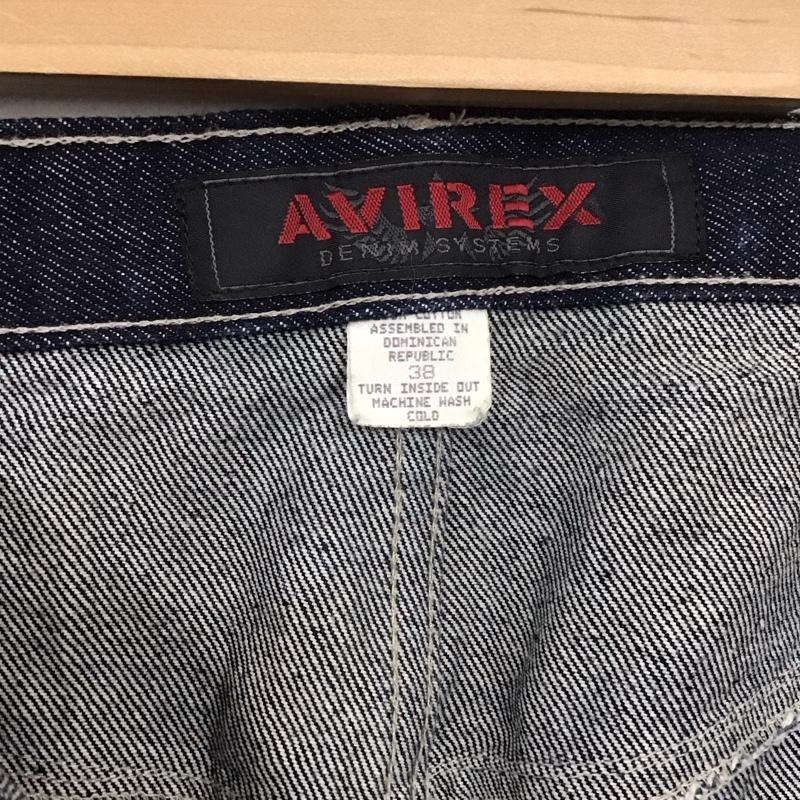 アヴィレックス AVIREX パンツ デニム、ジーンズ デニムパンツ ワイドパンツ カジュアルパンツ 38インチ 無地 インディゴ / インディゴ /  メンズ USED 古着 中古 10127906