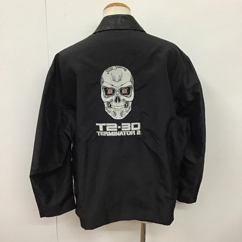 古着 USED ジャケット、上着 ジャケット、ブレザー USJ ターミネーター2 ジップアップジャケット アウター XL ロゴ、文字 黒 / ブラック /  メンズ USED 古着 中古 10127935