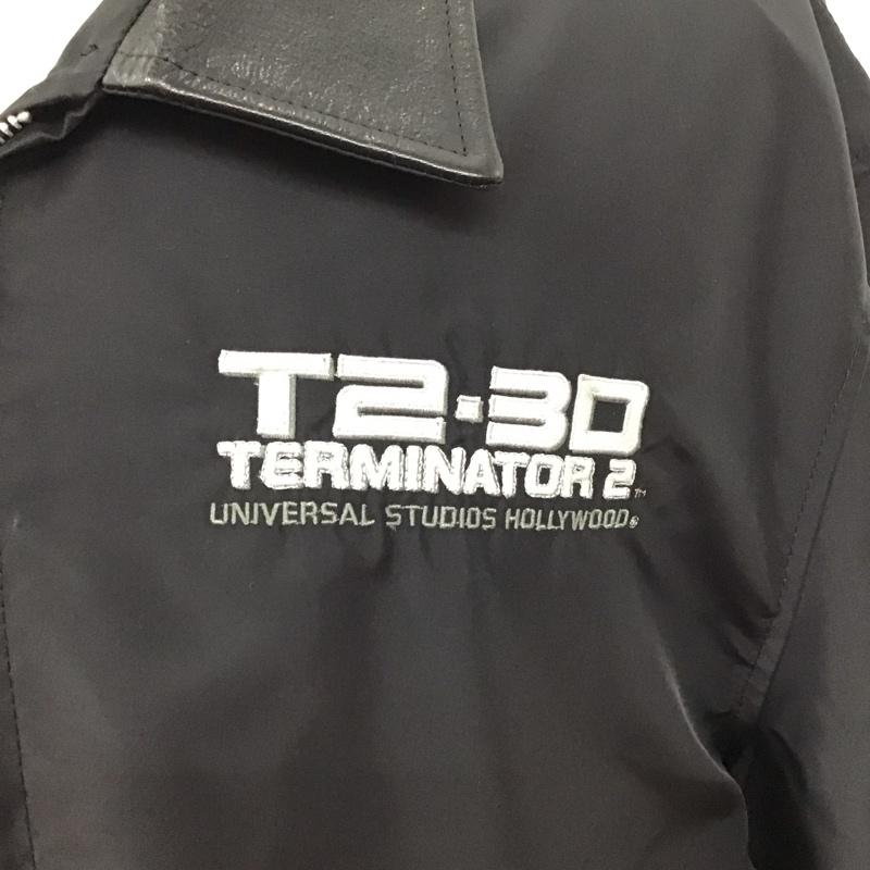 古着 USED ジャケット、上着 ジャケット、ブレザー USJ ターミネーター2 ジップアップジャケット アウター XL ロゴ、文字 黒 / ブラック /  メンズ USED 古着 中古 10127935