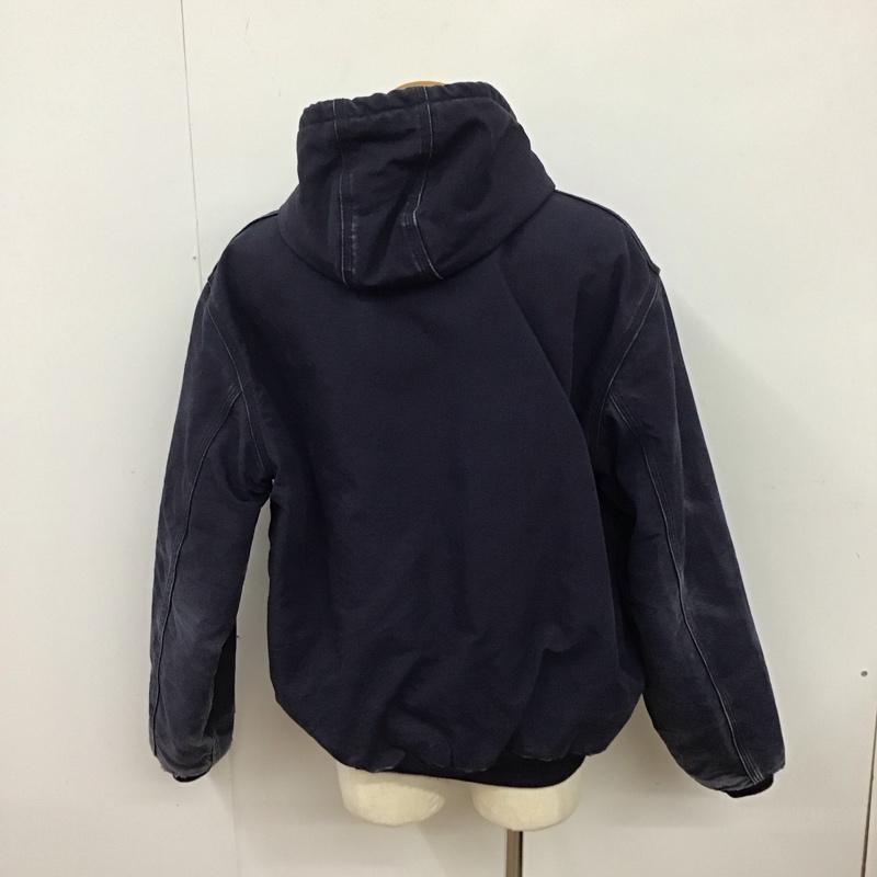 カーハート Carhartt ジャケット、上着 ジャケット、ブレザー ジップアップジャケット アウター 古着 ジップアップパーカー ufcw L ロゴ、文字 紺 / ネイビー /  メンズ USED 古着 中古 10127951