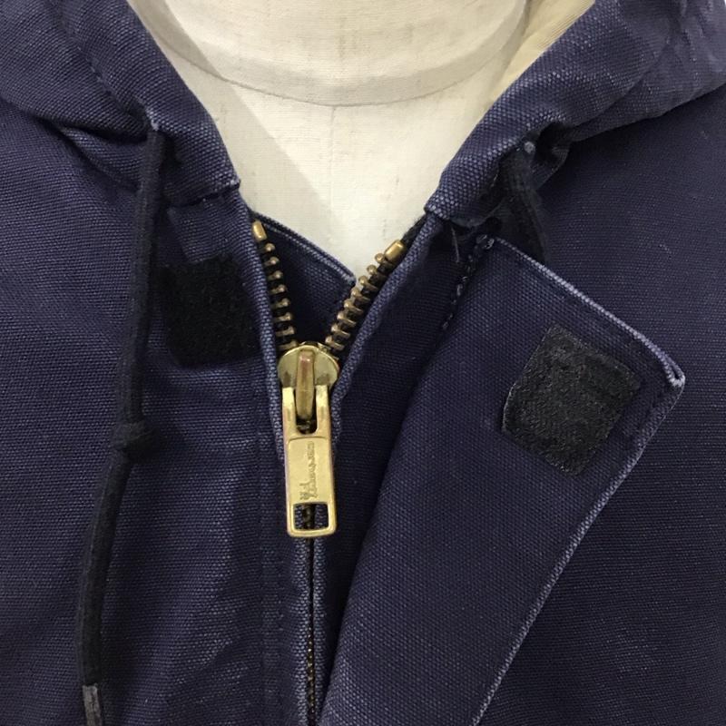 カーハート Carhartt ジャケット、上着 ジャケット、ブレザー ジップアップジャケット アウター 古着 ジップアップパーカー ufcw L ロゴ、文字 紺 / ネイビー /  メンズ USED 古着 中古 10127951
