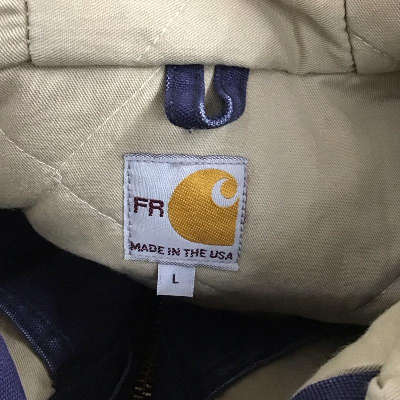 カーハート Carhartt ジャケット、上着 ジャケット、ブレザー ジップアップジャケット アウター 古着 ジップアップパーカー ufcw L ロゴ、文字 紺 / ネイビー /  メンズ USED 古着 中古 10127951