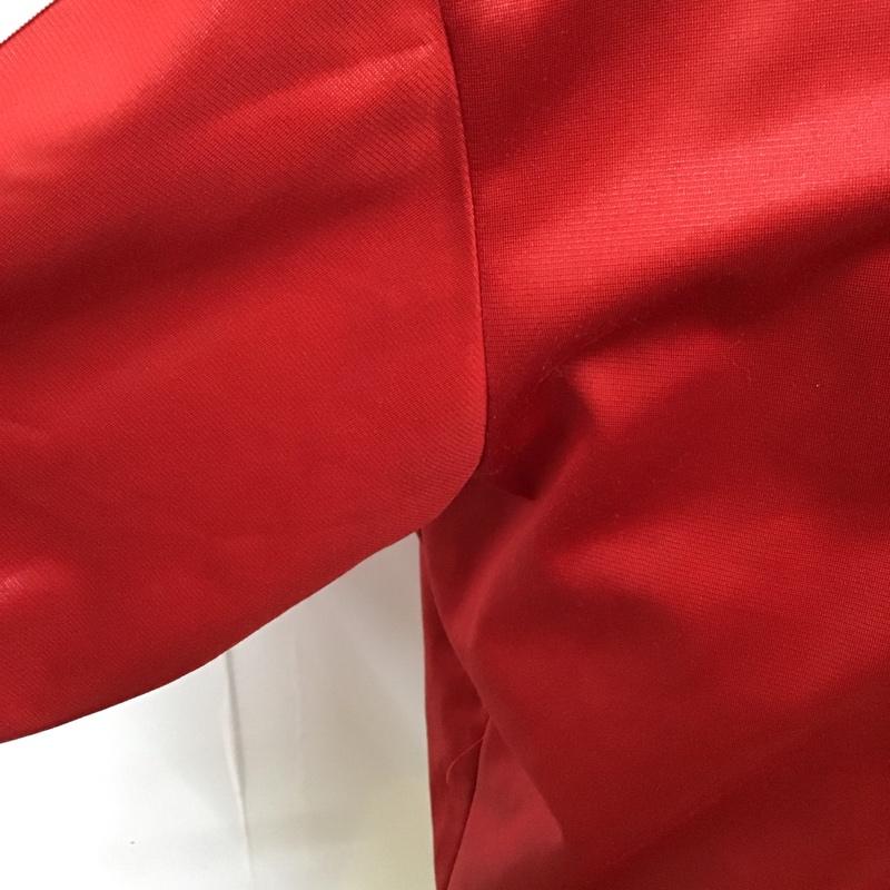 アディダス adidas ジャケット、上着 ジャケット、ブレザー ジップアップジャケット ジャージ アウター L ロゴ、文字 赤 / レッド /  メンズ USED 古着 中古 10127953