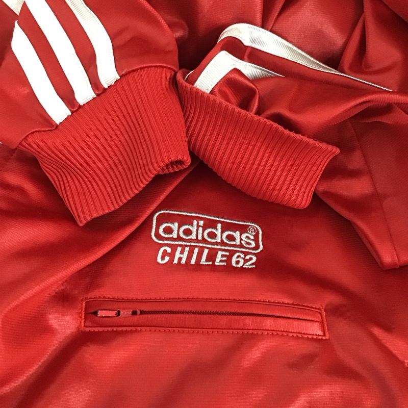 アディダス adidas ジャケット、上着 ジャケット、ブレザー ジップアップジャケット ジャージ アウター L ロゴ、文字 赤 / レッド /  メンズ USED 古着 中古 10127953