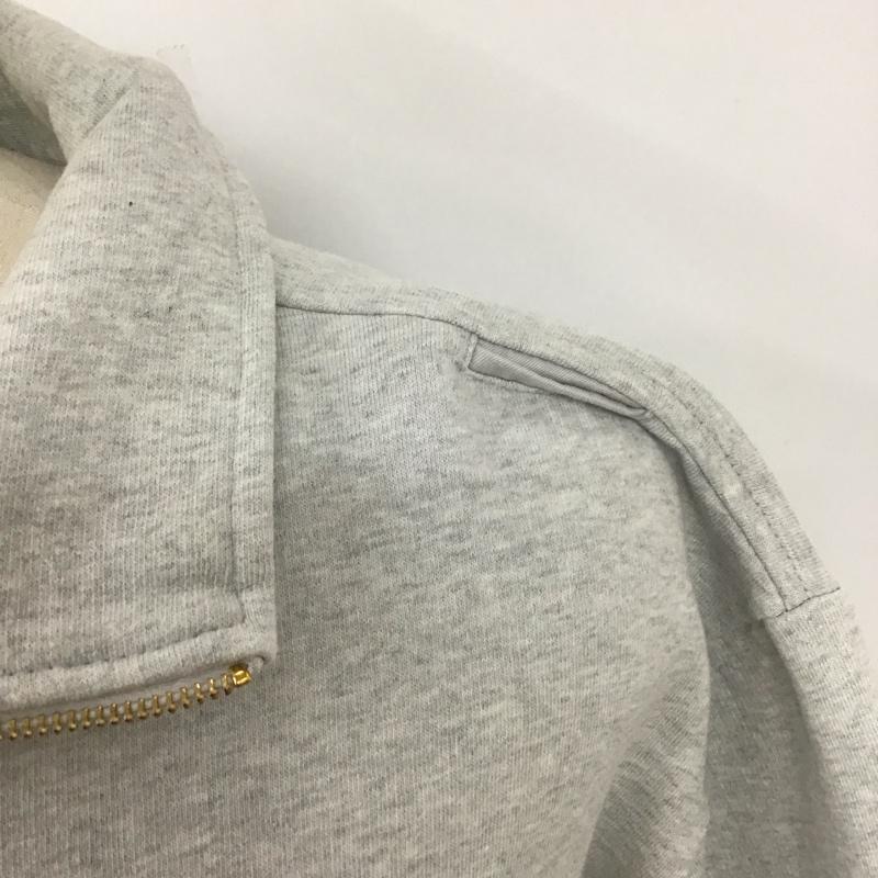 古着 USED トレーナー 長袖 長袖トレーナー スウェット ジップアップネック プルオーバー L ロゴ、文字 灰 / グレー /  メンズ USED 古着 中古 10127957