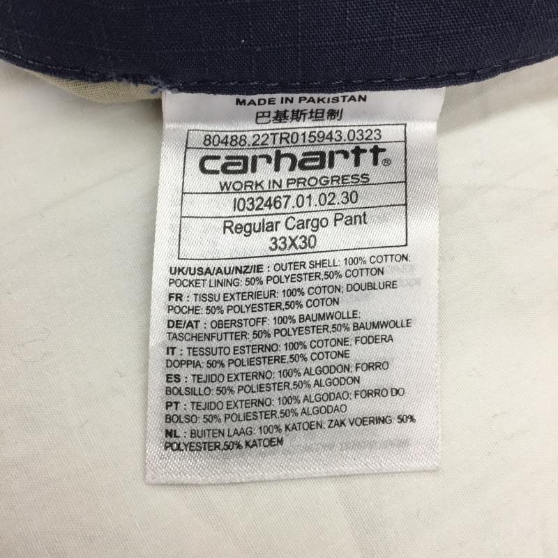 カーハート Carhartt パンツ ワークパンツ、ペインターパンツ REGULAR CARGO PANT　I032467 33インチ 無地 紺 / ネイビー /  メンズ USED 古着 中古 10127960