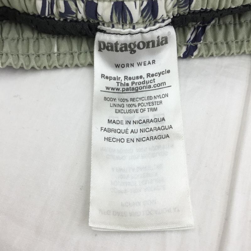 パタゴニア patagonia パンツ ショートパンツ baggies shorts 58034 S 花柄 カーキ / カーキ / X 紺 / ネイビー / X 白 / ホワイト / X 緑 / グリーン /  メンズ USED 古着 中古 10127972