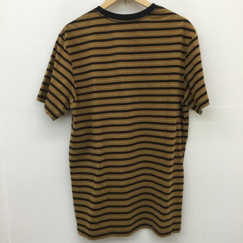 ボルコム VOLCOM Tシャツ 半袖 Parables Stripes Crew A0102100 L ボーダー柄 黒 / ブラック / X マスタード / マスタード / X 金 / ゴールド / X 黄 / イエロー /  メンズ USED 古着 中古 10127974