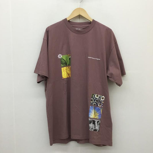 カーハートダブリューアイピー Carhartt WIP Tシャツ 半袖 Greenhouse T-Shirt　I031714 XL プリント 桃 / ピンク /  メンズ USED 古着 中古 10127975