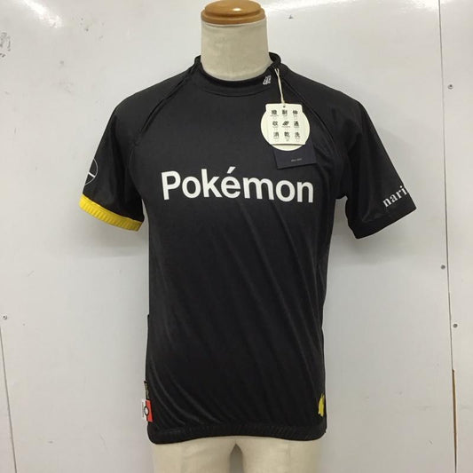 ナリフリ narifuri カットソー 半袖 nfpk-01 サイクルジャージ 半袖カットソー ポケモンコラボ L ロゴ、文字 黒 / ブラック /  メンズ USED 古着 中古 10127983