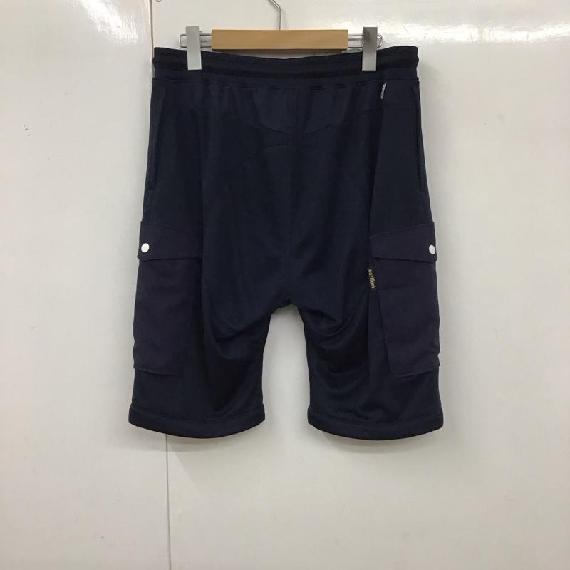 ナリフリ narifuri パンツ ショートパンツ nf5046 ハーフパンツ バイク カーゴ ショーツ スポーツウェア L ロゴ、文字 紺 / ネイビー /  メンズ USED 古着 中古 10127986