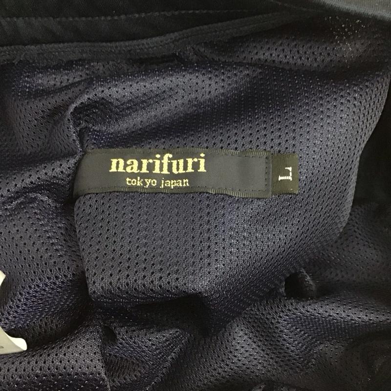 ナリフリ narifuri パンツ ショートパンツ nf5046 ハーフパンツ バイク カーゴ ショーツ スポーツウェア L ロゴ、文字 紺 / ネイビー /  メンズ USED 古着 中古 10127986