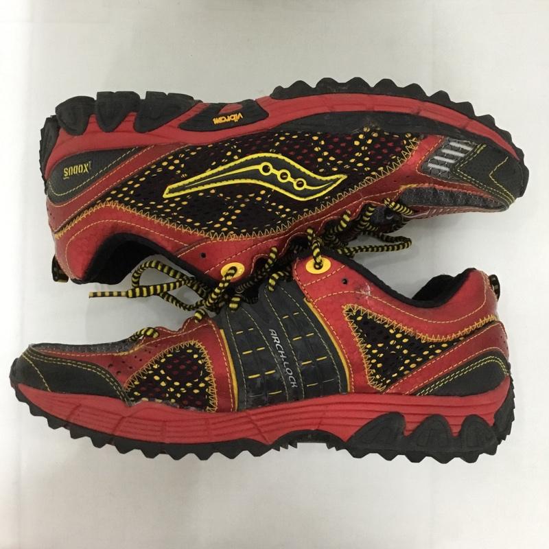 サッカニー Saucony スニーカー スニーカー 28020-2 Xodus UK9 US：10 ロゴ、文字 赤 / レッド / X 黒 / ブラック /  メンズ USED 古着 中古 10128002