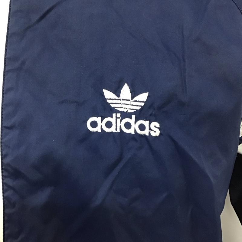アディダス adidas ジャケット、上着 ジャンパー、ブルゾン ナイロンジャケット カジュアルジャケット アウター 80s S ロゴ、文字 紺 / ネイビー /  メンズ USED 古着 中古 10128004