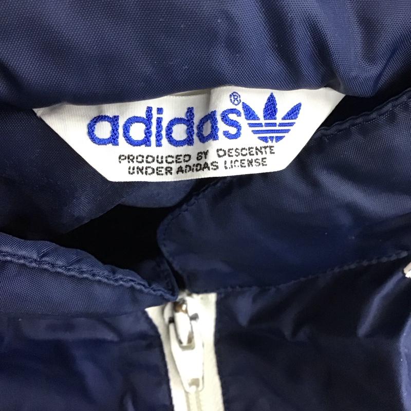 アディダス adidas ジャケット、上着 ジャンパー、ブルゾン ナイロンジャケット カジュアルジャケット アウター 80s S ロゴ、文字 紺 / ネイビー /  メンズ USED 古着 中古 10128004
