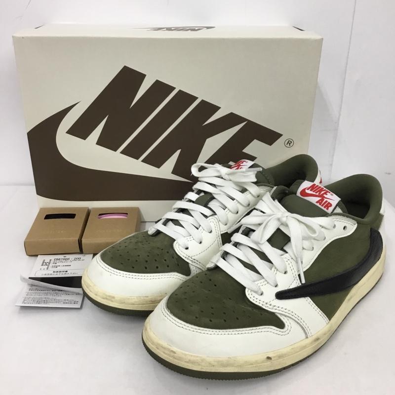 ナイキ NIKE スニーカー スニーカー DM7866-200 AIR JORDAN 1 RETRO LOW OG SP TRAVIS SCOTT 25.5cm 箱有 25.5cm ロゴ、文字 カーキ / カーキ / X 白 / ホワイト /  メンズ USED 古着 中古 10128006