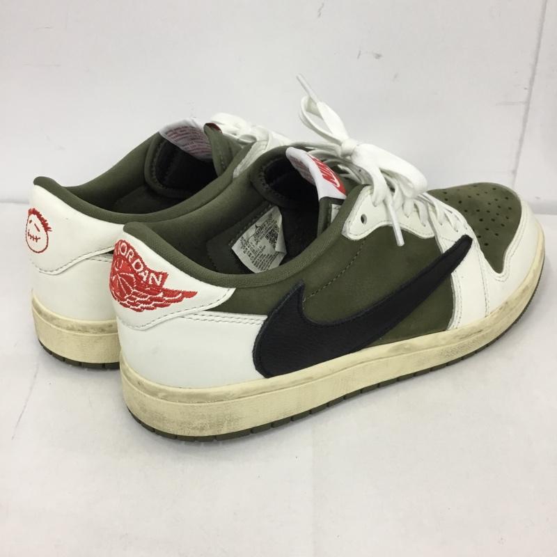 ナイキ NIKE スニーカー スニーカー DM7866-200 AIR JORDAN 1 RETRO LOW OG SP TRAVIS SCOTT 25.5cm 箱有 25.5cm ロゴ、文字 カーキ / カーキ / X 白 / ホワイト /  メンズ USED 古着 中古 10128006
