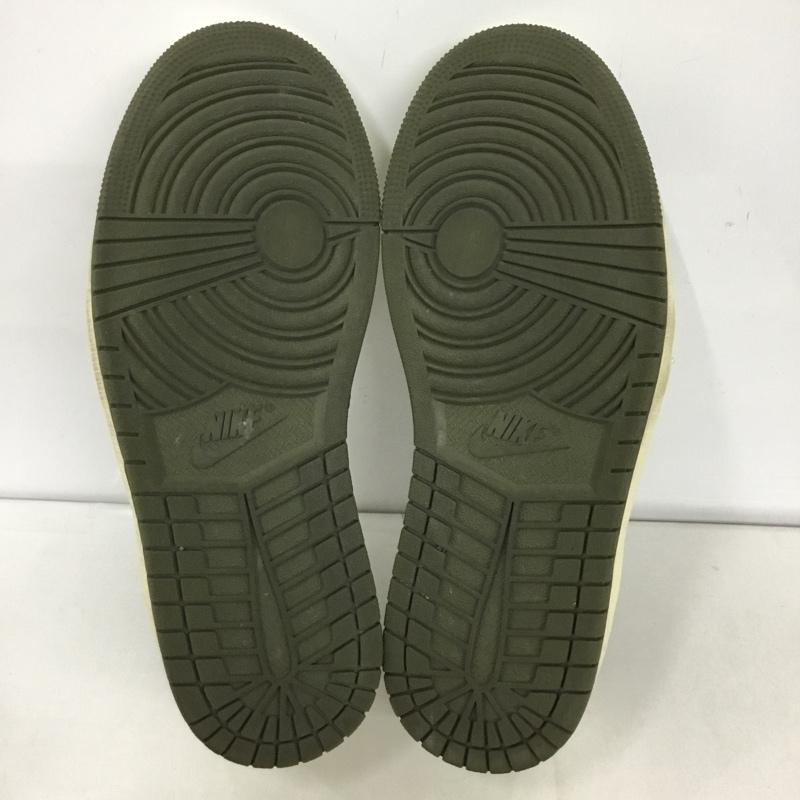 ナイキ NIKE スニーカー スニーカー DM7866-200 AIR JORDAN 1 RETRO LOW OG SP TRAVIS SCOTT 25.5cm 箱有 25.5cm ロゴ、文字 カーキ / カーキ / X 白 / ホワイト /  メンズ USED 古着 中古 10128006