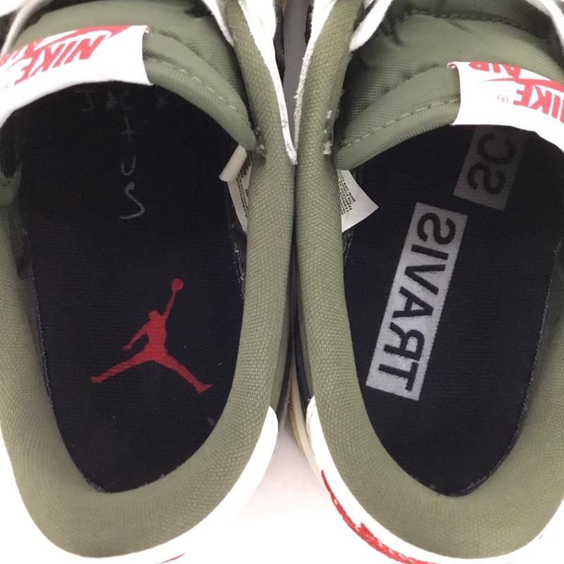 ナイキ NIKE スニーカー スニーカー DM7866-200 AIR JORDAN 1 RETRO LOW OG SP TRAVIS SCOTT 25.5cm 箱有 25.5cm ロゴ、文字 カーキ / カーキ / X 白 / ホワイト /  メンズ USED 古着 中古 10128006