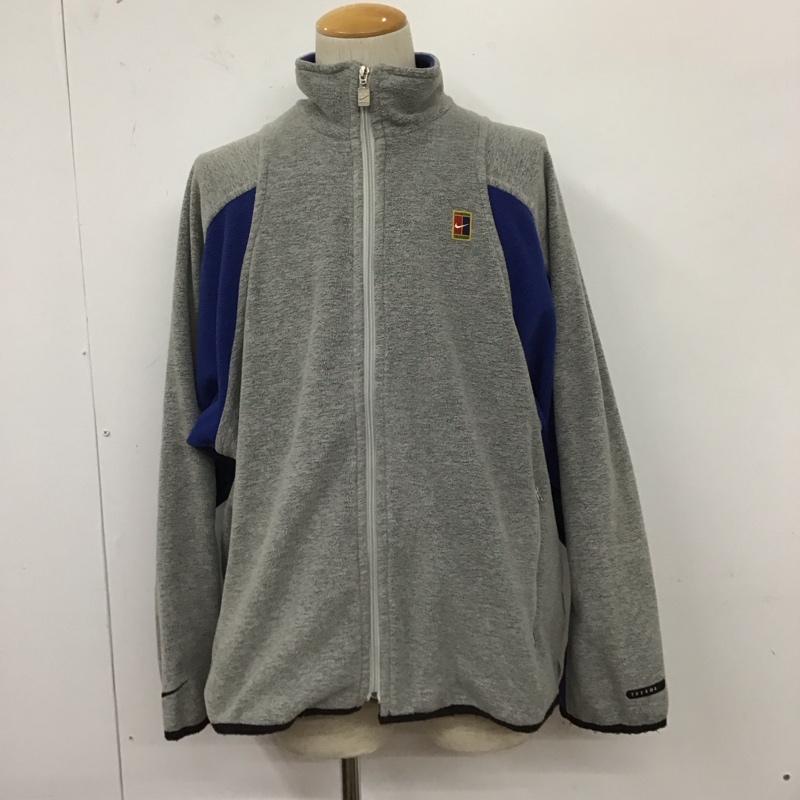 ナイキ NIKE ジャケット、上着 ジャケット、ブレザー ジップアップジャケット フリースジャケット アウター 90s M ロゴ、文字 灰 / グレー /  メンズ USED 古着 中古 10128007