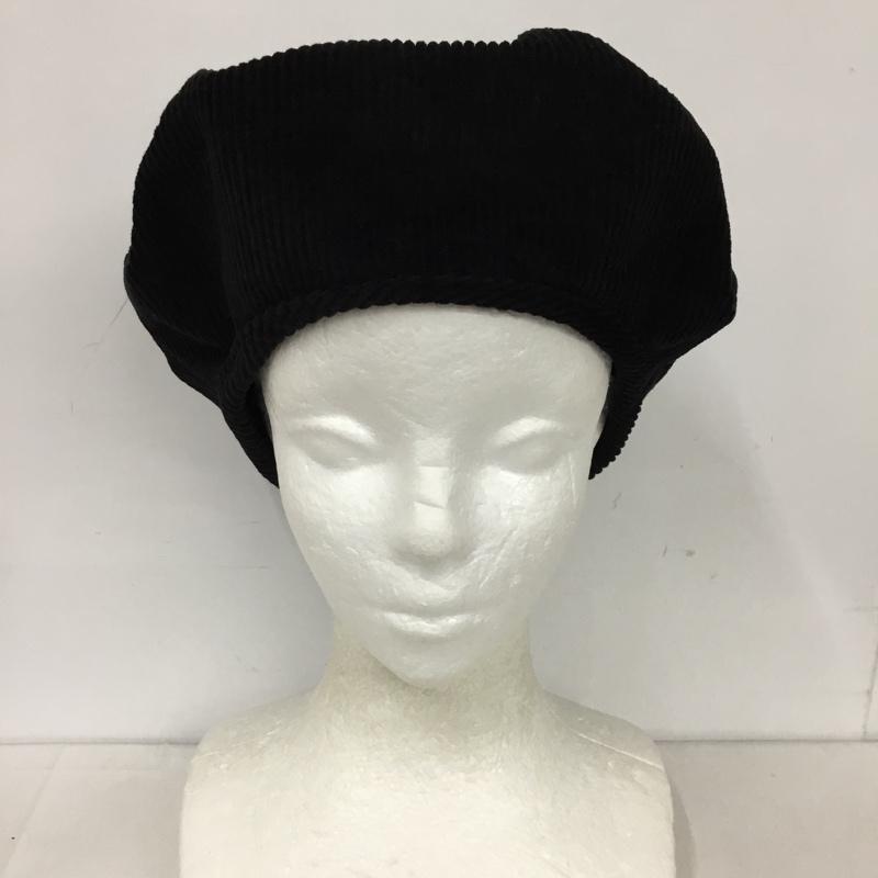 ニューエラ NEW ERA 帽子 ベレー帽 コーデュロイ ロゴ、文字 黒 / ブラック /  メンズ USED 古着 中古 10128010
