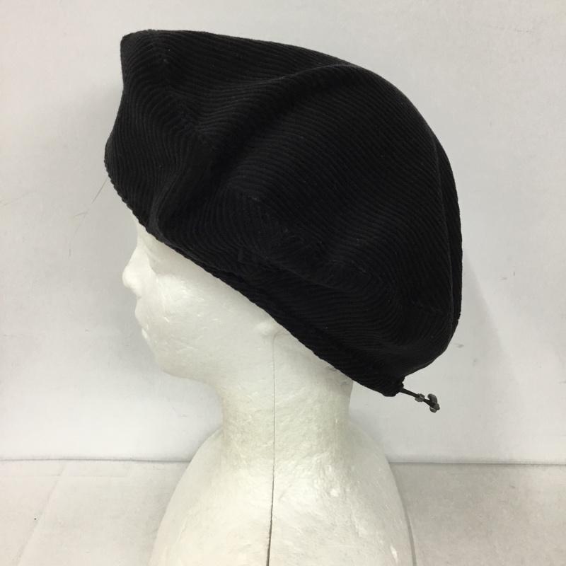 ニューエラ NEW ERA 帽子 ベレー帽 コーデュロイ ロゴ、文字 黒 / ブラック /  メンズ USED 古着 中古 10128010