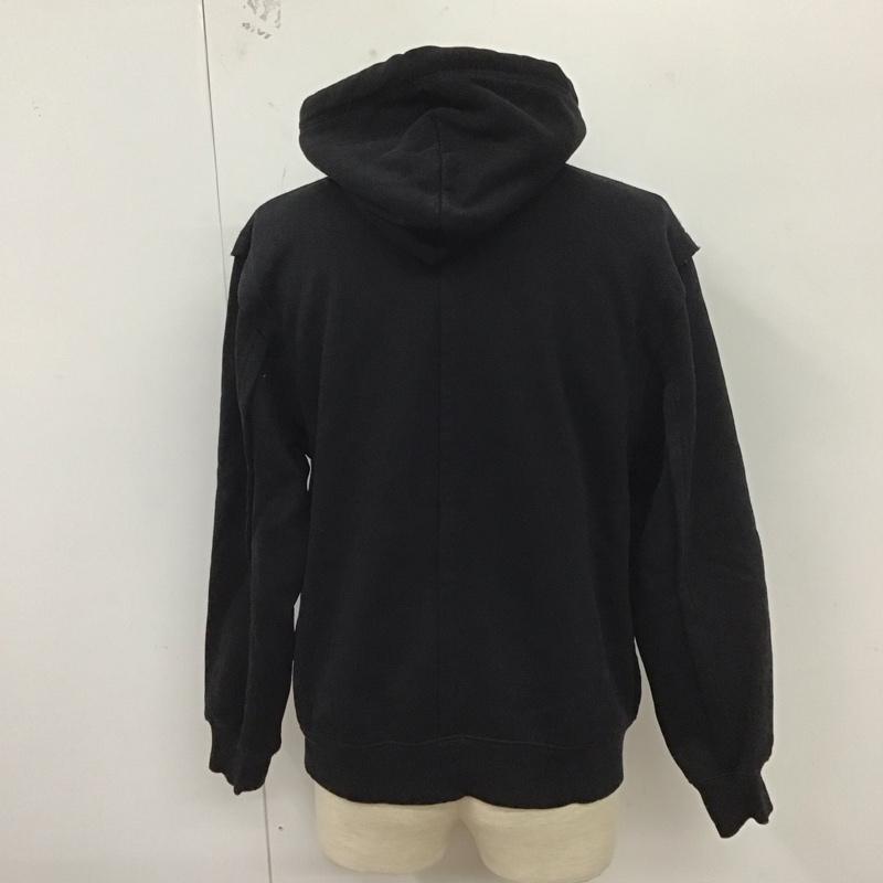 ジーユー GU パーカー 長袖 341-352696 ヘビーウェイトスウェットパーカー プルオーバースウェット S 無地 黒 / ブラック /  メンズ USED 古着 中古 10128016