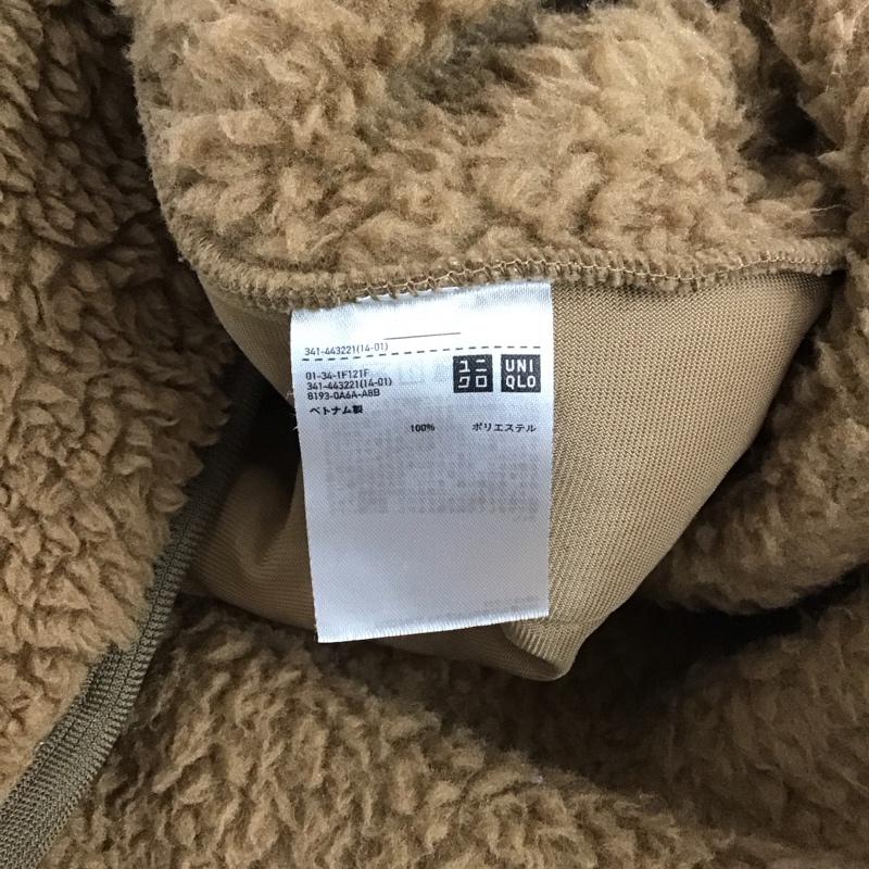 ユニクロ UNIQLO ジャケット、上着 ジャケット、ブレザー 341-44322 フリースジャケット アウター スタンドネック L 無地 茶 / ブラウン /  メンズ USED 古着 中古 10128018