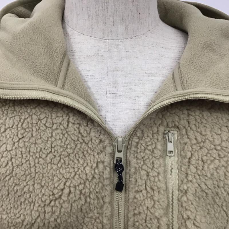 ユニクロ UNIQLO パーカー 長袖 341-409878 ジップアップパーカー アウター ボアジャケット L 無地 ベージュ / ベージュ /  メンズ USED 古着 中古 10128020