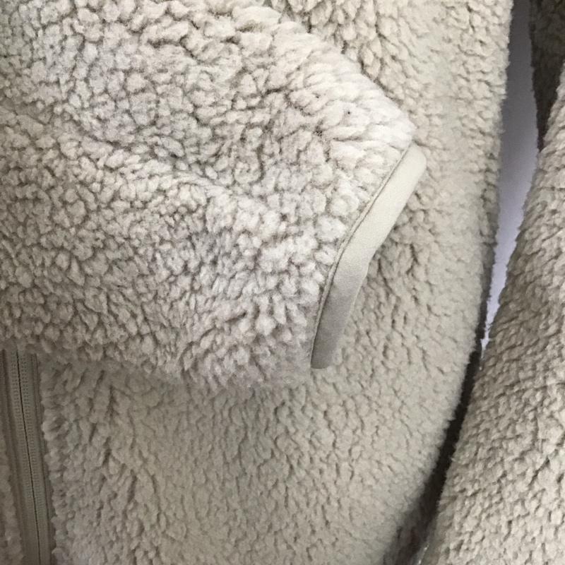 ユニクロ UNIQLO パーカー 長袖 341-409878 ジップアップパーカー アウター ボアジャケット L 無地 ベージュ / ベージュ /  メンズ USED 古着 中古 10128020